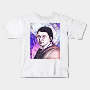 Friedrich Schlegel Pink Portrait | Friedrich Schlegel Artwork 8 Kids T-Shirt